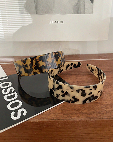 wide leopard hairband