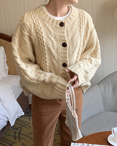 butter cable cardigan