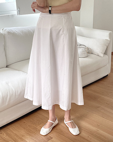 cotton flare skirt